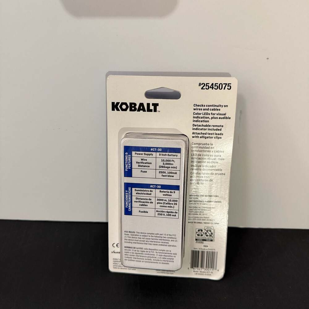 Kobalt Continuity Tester with Remote CT-30 Item #2545075‎ - Picture 4 of 7